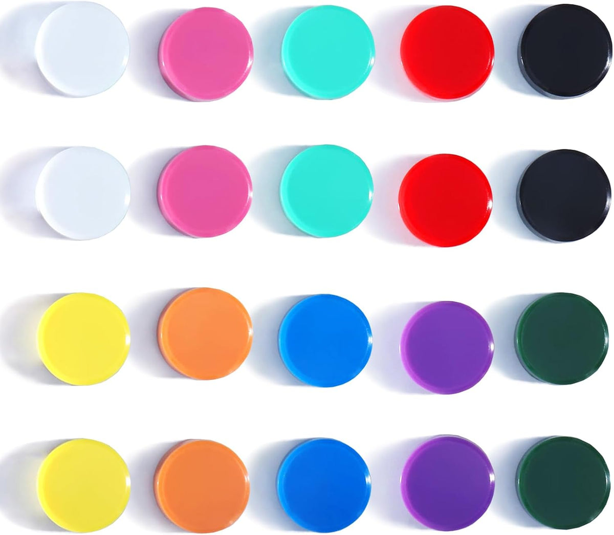 Fridge Magnets, 20PCS 10 Colors Mini Round Heavy Duty for Whiteboard