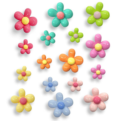 18 pcs - Cute Flower Magnet, Girl Pink Magnet for Fridge and Locker, Whiteboard, and Decoration（18 pcs - Flower-Pink