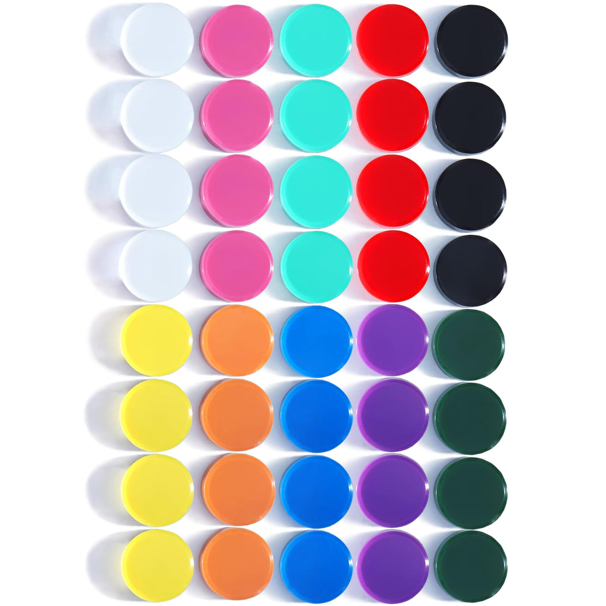 Fridge Magnets, 20PCS 10 Colors Mini Round Heavy Duty for Whiteboard