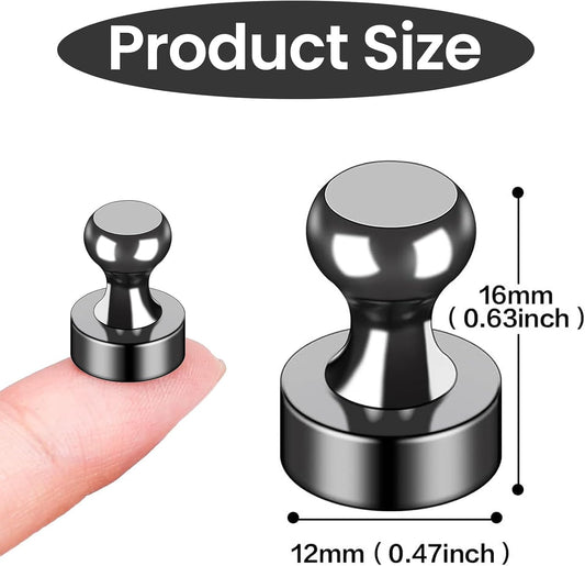 LOVIMAG Fridge Magnets 20 Pack Magnet Refrigerator Locker Whiteboard Black