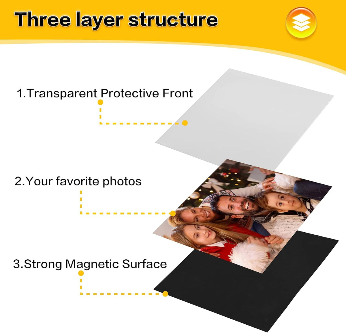 YixangDD 15 Pack Magnetic Picture Frames for Refrigerator, 4x6 Inch, Black