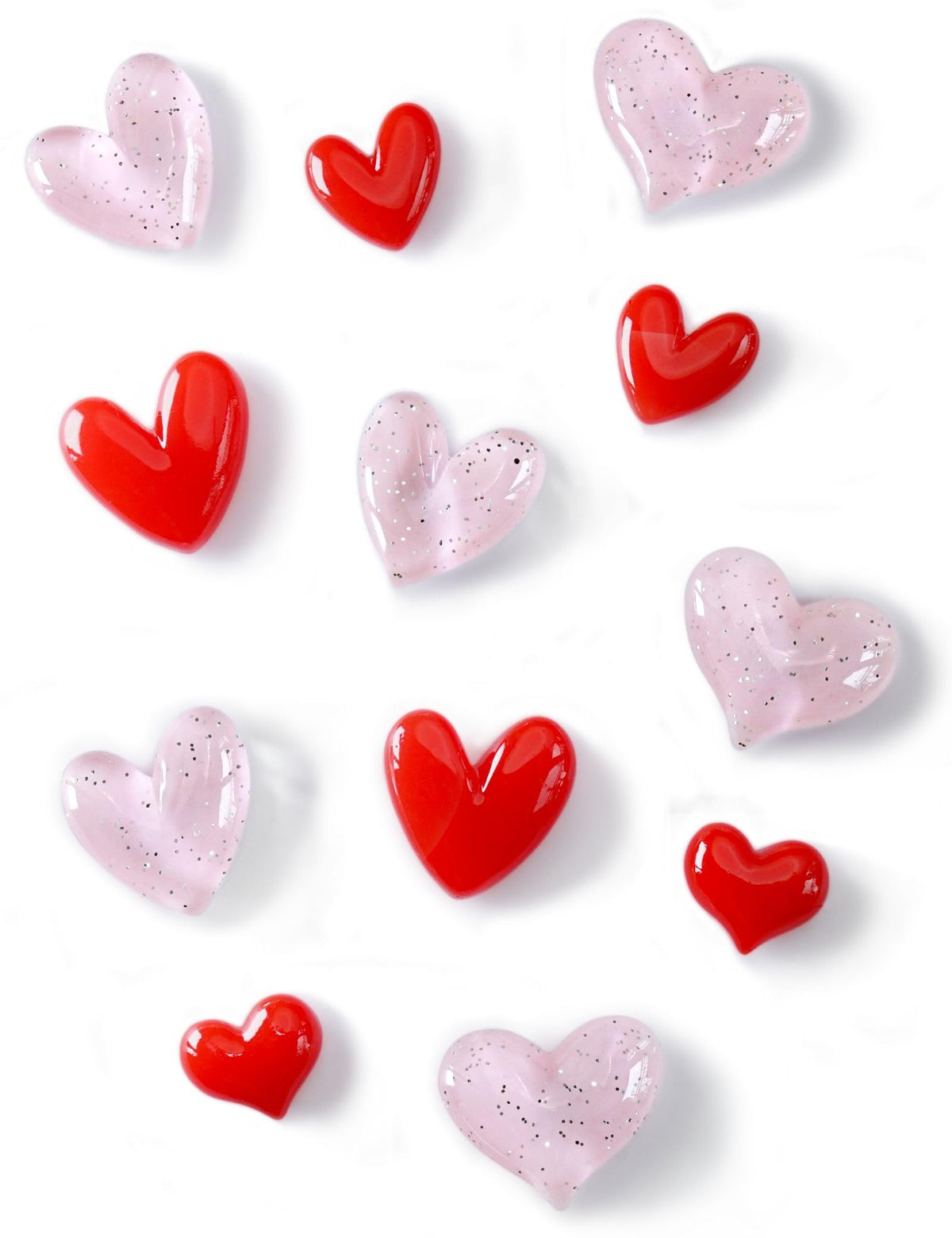 Mymazn 12Pcs Cute Fridge Magnets, Refrigerator Magnets, Heart