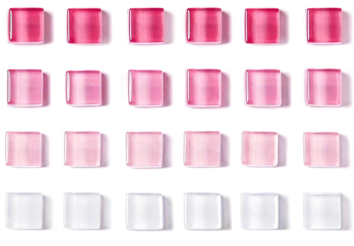 Zreal Fridge Magnets, Cute 24 Pack Colorful Glass Refrigerator Magnets