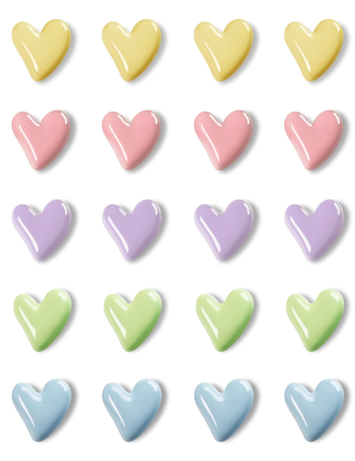 Mymazn 12Pcs Cute Fridge Magnets, Refrigerator Magnets, Heart