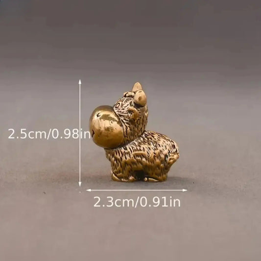 Small Bronze Cow Standing Sculpture – Vintage Mini Metal Figurine, Rustic Decorative Ornament for Home & Office Desk, Durable Animal Statue Gift for Collectors & Animal Lovers