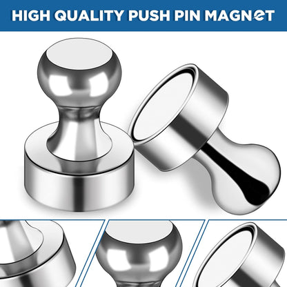 LOVIMAG Fridge Magnets 12 Pack Magnet Refrigerator Locker Whiteboard Silver