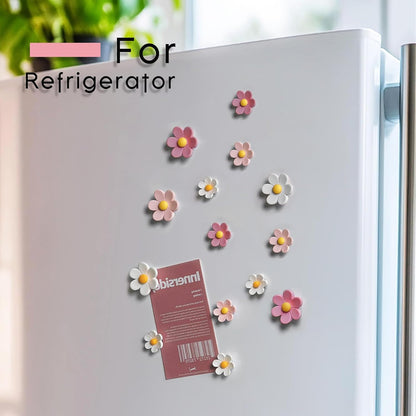 18 pcs - Cute Flower Magnet, Girl Pink Magnet for Fridge and Locker, Whiteboard, and Decoration（18 pcs - Flower-Pink