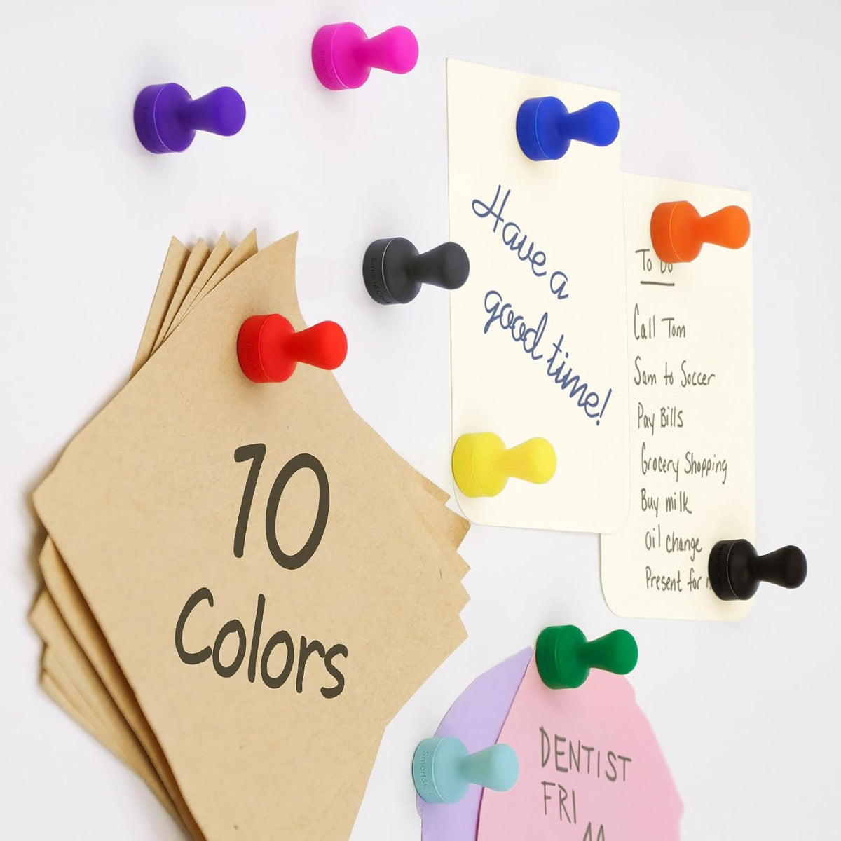 SMART&COOL Silicone Anti Scratch Refrigerator Magnets, 20 Pack