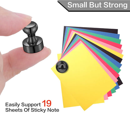 LOVIMAG Fridge Magnets 20 Pack Magnet Refrigerator Locker Whiteboard Black