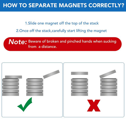 LOVIMAG Strong Magnets Neodymium Magnet 12 Pack Rare Earth 1.26x1/8 inches
