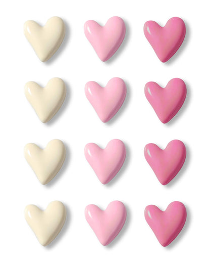 18 Pcs Cute Heart Decorative Magnets，Gold Fridge Magnets，Home Kitchen Magnets Set Decorative for Office Whiteboards (18 Pcs - Gold)