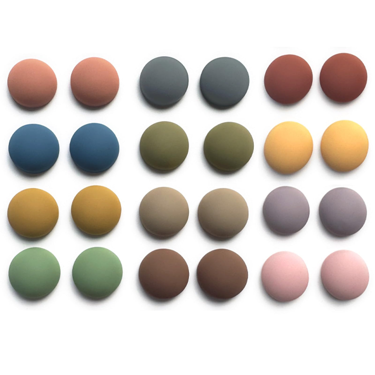 12PCS Strong Colorful Decorative Cute Matte Fridge Magnets