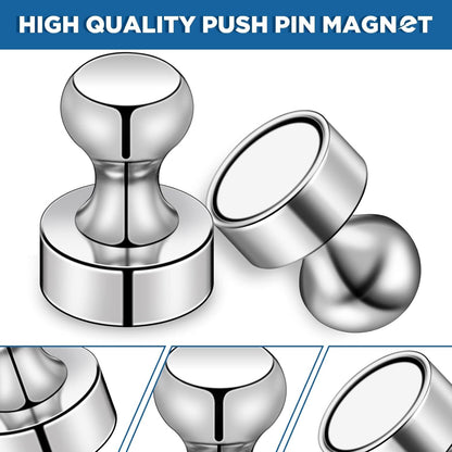 LOVIMAG Fridge Magnets 20 Pack Magnet Refrigerator Locker Whiteboard Silver