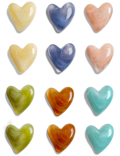 Mymazn 12Pcs Cute Fridge Magnets, Refrigerator Magnets, Heart