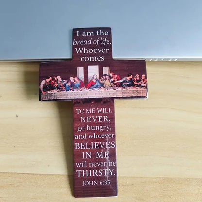 Cross Refrigerator Magnet, Christian Refrigerator Magnet, Bible Verse Art Faith Magnetic Refrigerator Magnet, Christian Cross, Suitable for Christian Kitchen Decoration for Christmas, Easter, Ramadan, 2D Flat