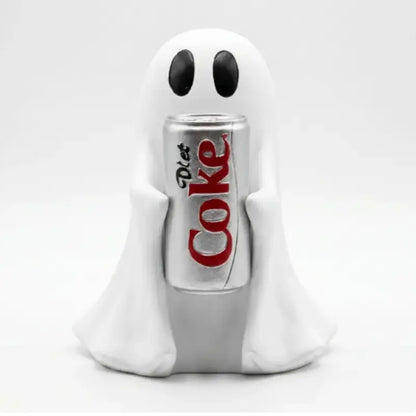 Ghost Handheld Drink Resin Craft Decoration, Home Decor Ornament, Mini Sculpture, Halloween Decor, Gift Idea, Cute Desk Decor, Small Decorative Item