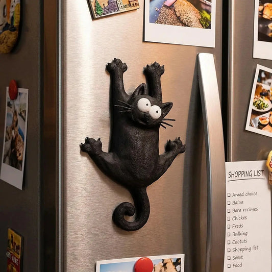 Funny Hanging Cat Refrigerator Magnet, Cute Magnetic Fridge Decor, Kitchen Gift, cat fridge magnet, hanging cat magnet, funny fridge magnet, cute kitchen decor, magnetic cat ornament, cat lover gift, novelty fridge magnet, refrigerator magnet for kitchen