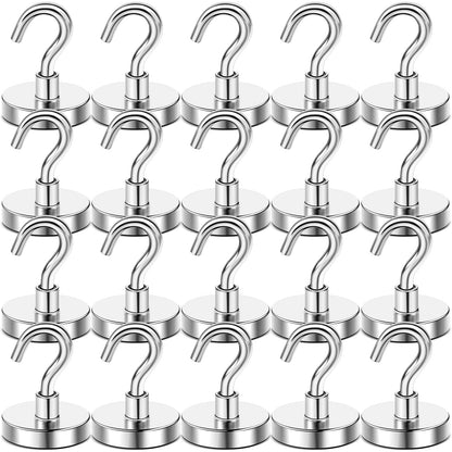 DIYMAG Magnetic Hooks 20pcs 30lbs+ Cruise Essentials 2026 Magnet Hook