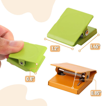 Mr. Pen- Magnetic Clips, 8 pcs, Assorted Color, 1.2”, Metal Clips