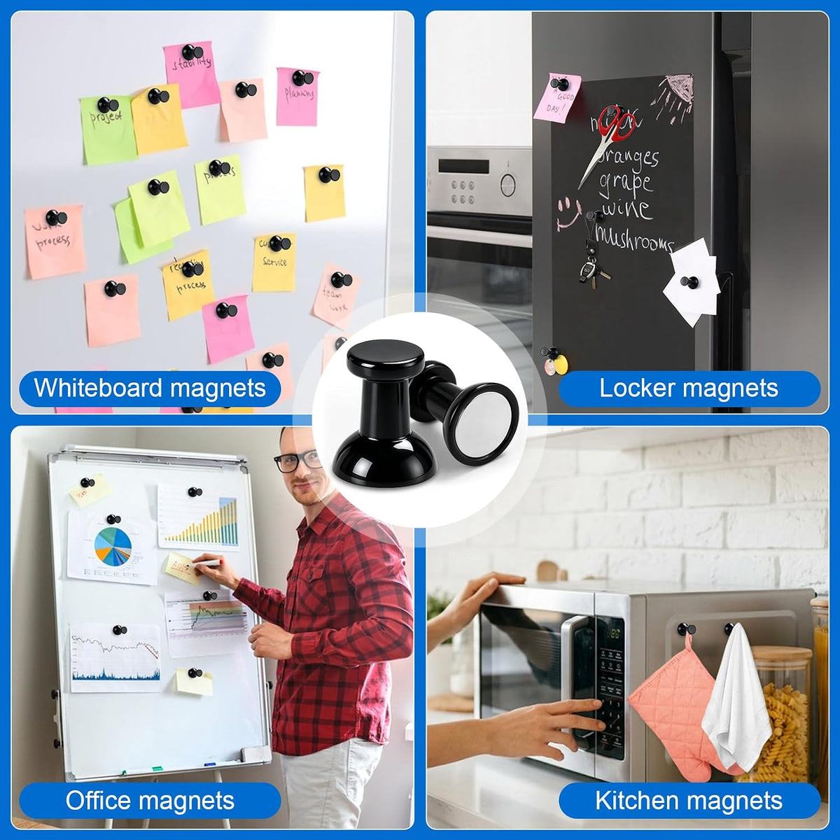 LOVIMAG Fridge Magnets 20Pcs Refrigerator Whiteboard Small Strong Magnet