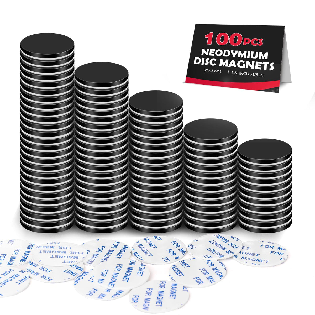 LOVIMAG Strong Magnets Neodymium Magnet 12 Pack Rare Earth 1.26x1/8 inches