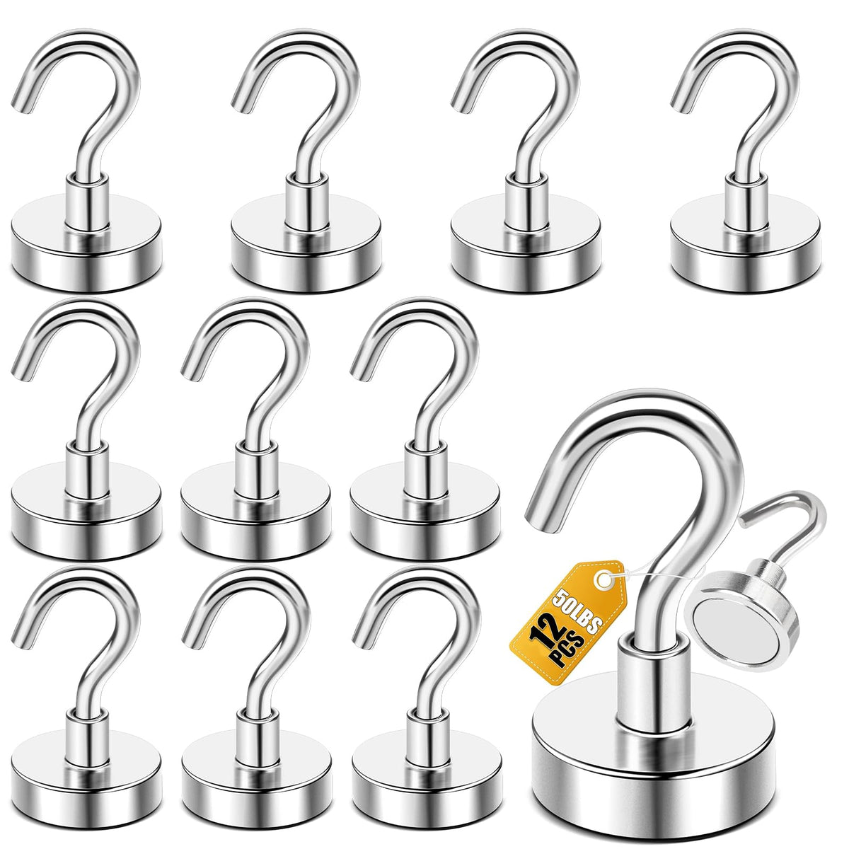 DIYMAG Magnetic Hooks 20pcs 30lbs+ Cruise Essentials 2026 Magnet Hook