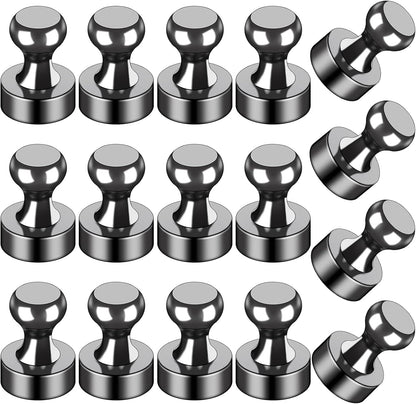 LOVIMAG Fridge Magnets 16 Pack Magnet Refrigerator Locker Whiteboard Black