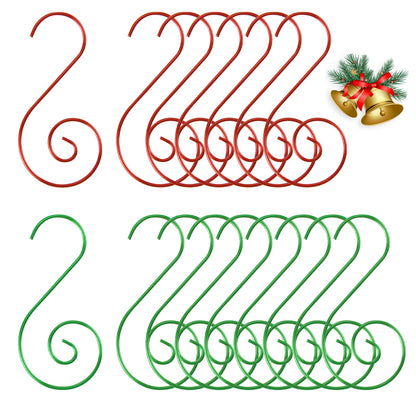 80 Pcs Christmas Ornament Hooks, Stainless Steel S Hooks for Holding Christmas Balls - Gold and Silver