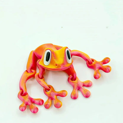 4pcs Magnetic Material Jumping Frog Figurines - Lightweight, Realistic, Movable Articulated Models, Refrigerator Decorating Magnet, Home Office Gift, Fridge Magnet Accessory