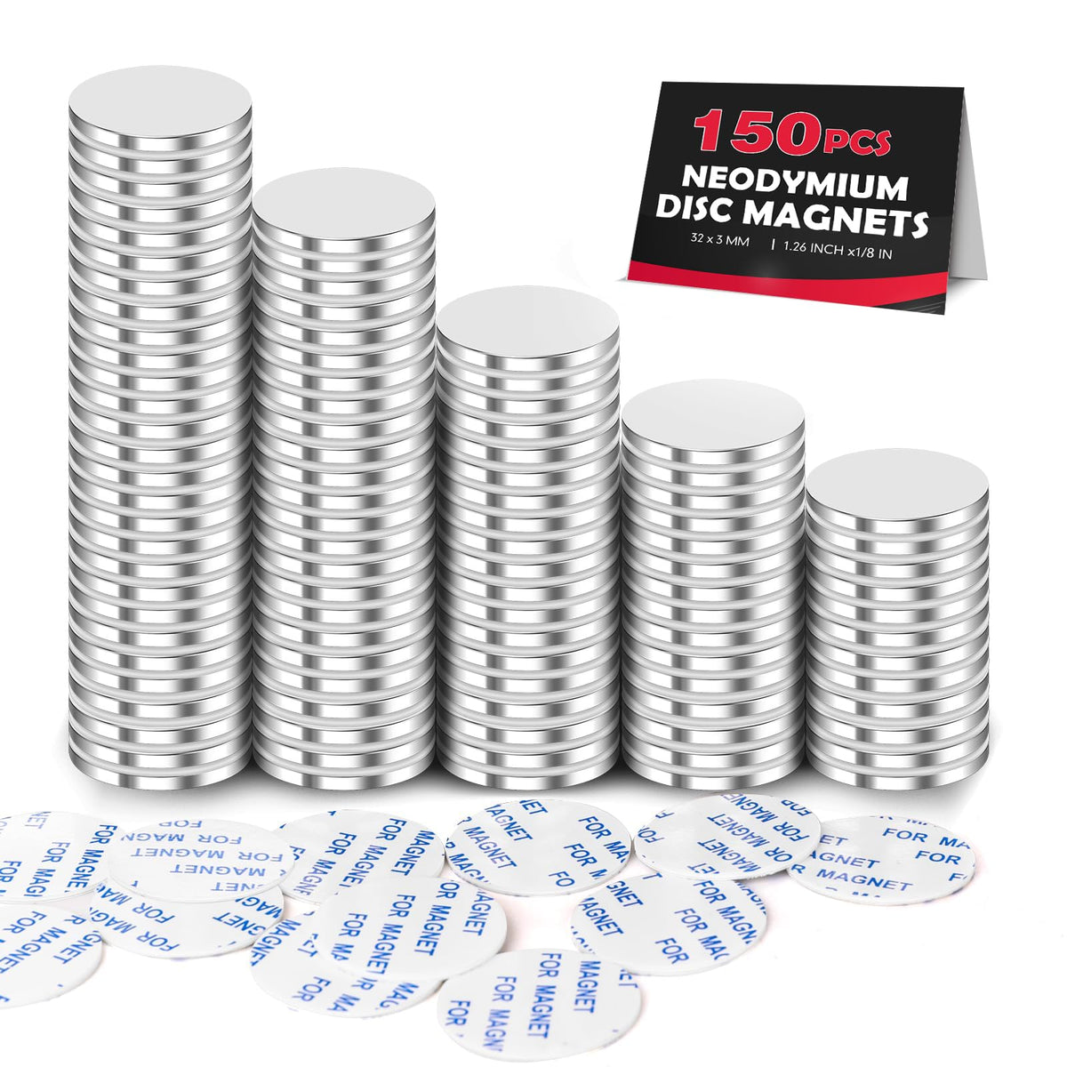 LOVIMAG Strong Magnets Neodymium Magnet 12 Pack Rare Earth 1.26x1/8 inches