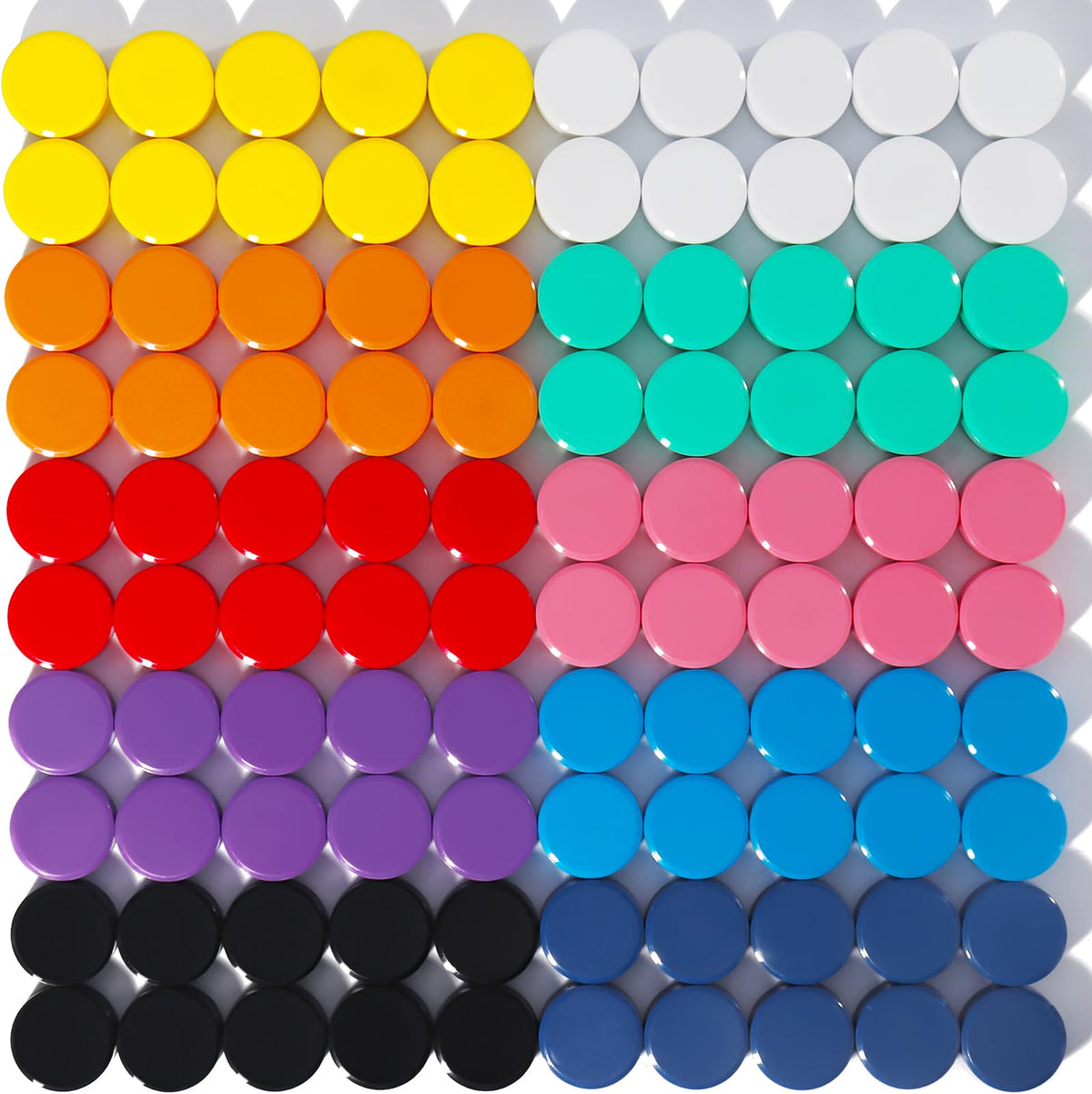 Fridge Magnets, 20 Pack 10 Colors Strong Small Round for Whiteboard