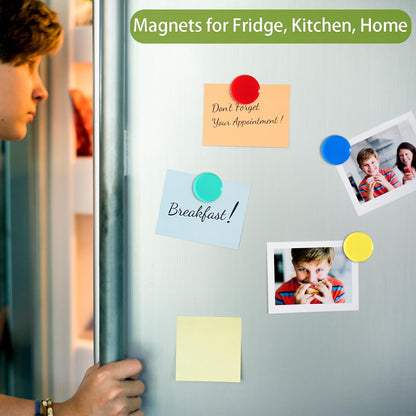 Fridge Magnets, 20 Pack 10 Colors Strong Small Round for Whiteboard