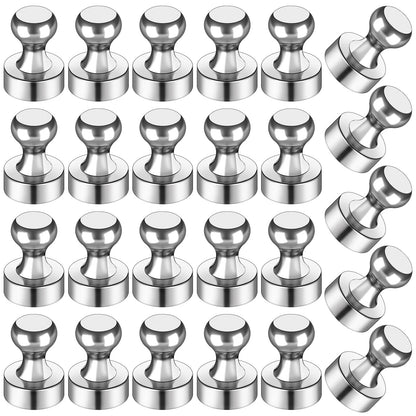 LOVIMAG Fridge Magnets 12 Pack Magnet Refrigerator Locker Whiteboard Silver
