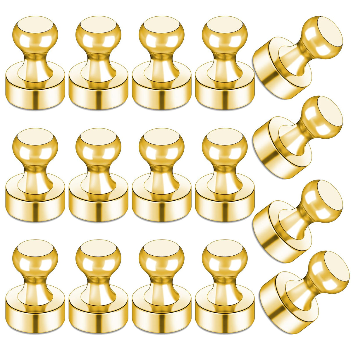 LOVIMAG Fridge Magnets 20 Pack Magnet Refrigerator Locker Whiteboard Black