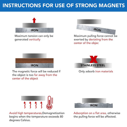 LOVIMAG Strong Magnets Neodymium Magnet 12 Pack Rare Earth 1.26x1/8 inches
