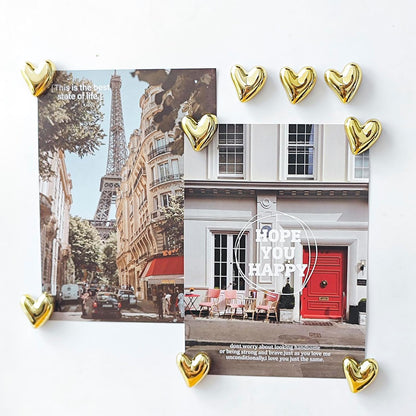 12PCS Refrigerator Magnets Gold Magnets for Fridge 0.83in Small