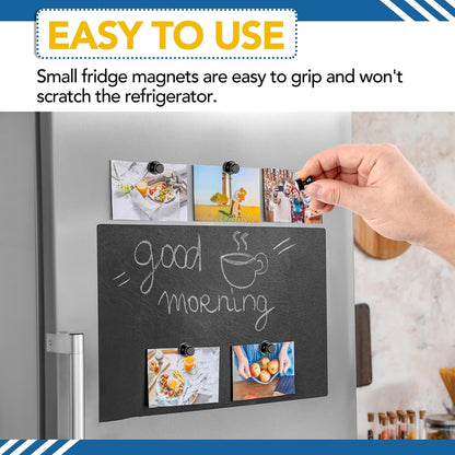 LOVIMAG Fridge Magnets 16 Pack Magnet Refrigerator Locker Whiteboard Black