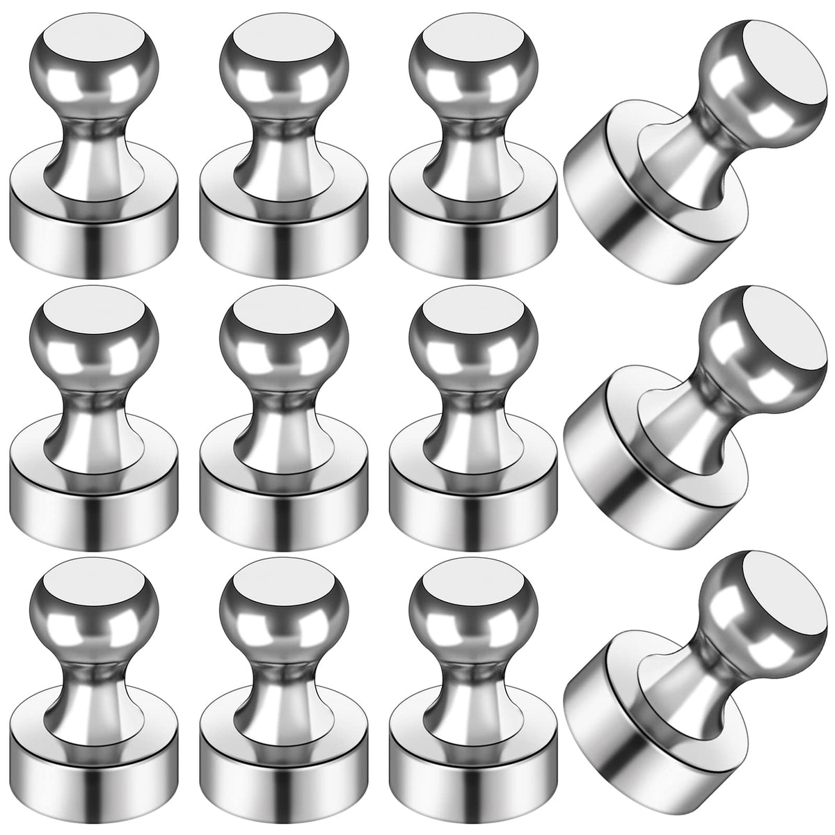LOVIMAG Fridge Magnets 20 Pack Magnet Refrigerator Locker Whiteboard Black