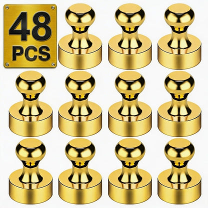 Metallic Magnets, Refrigerator Magnets, 20 Pack Black Magnetic Push Pins, Strong Fridge Magnets, Multi-use Whiteboard Magnets Perfect for Kitchen Office Classroom