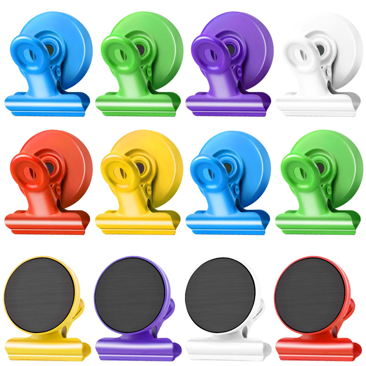 Grtard 12 Pack Magnetic Clips, Fridge Magnets Refrigerator Magnets