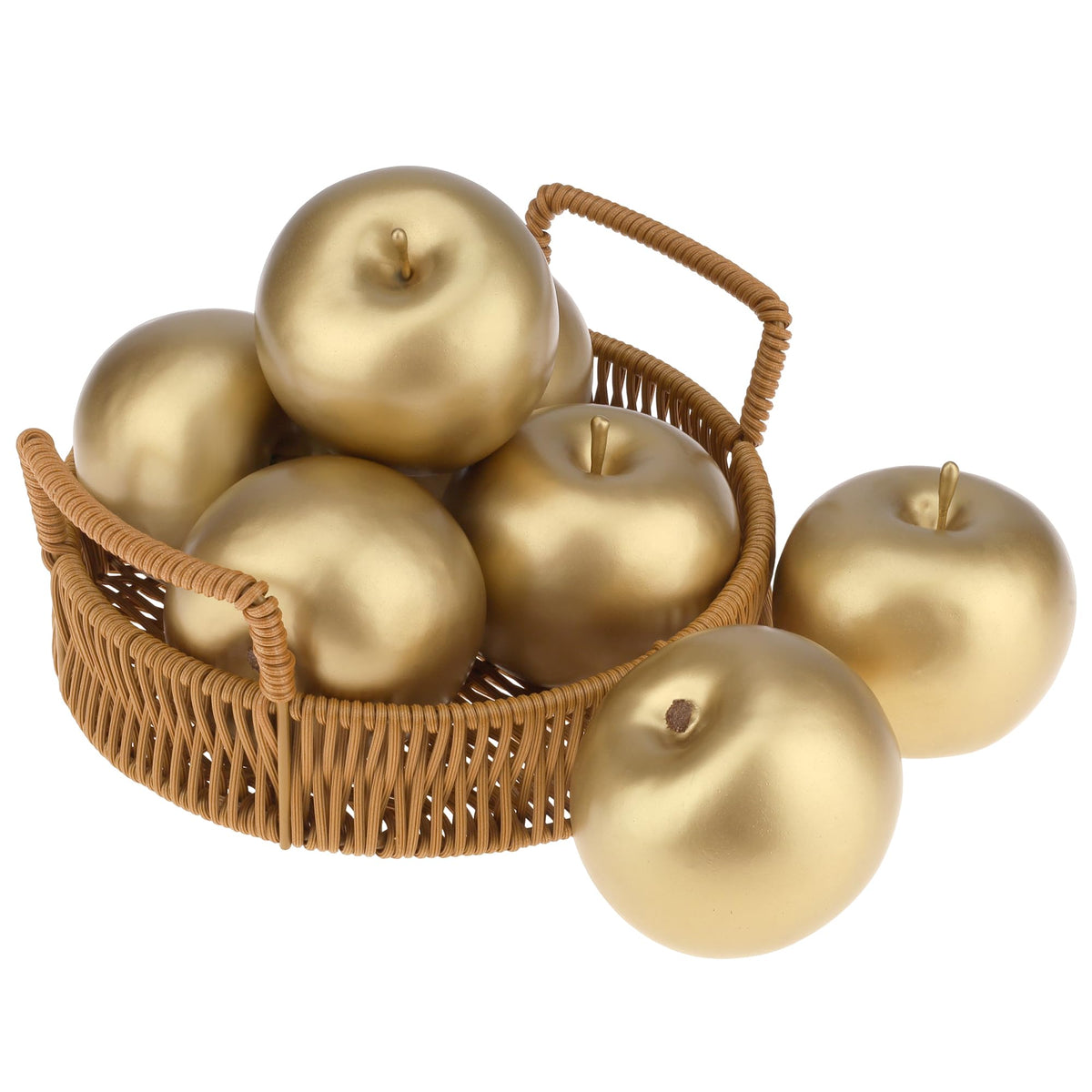 6pcs Fake Gold Pear Decoration,Realistic Artificial Gold Fruit