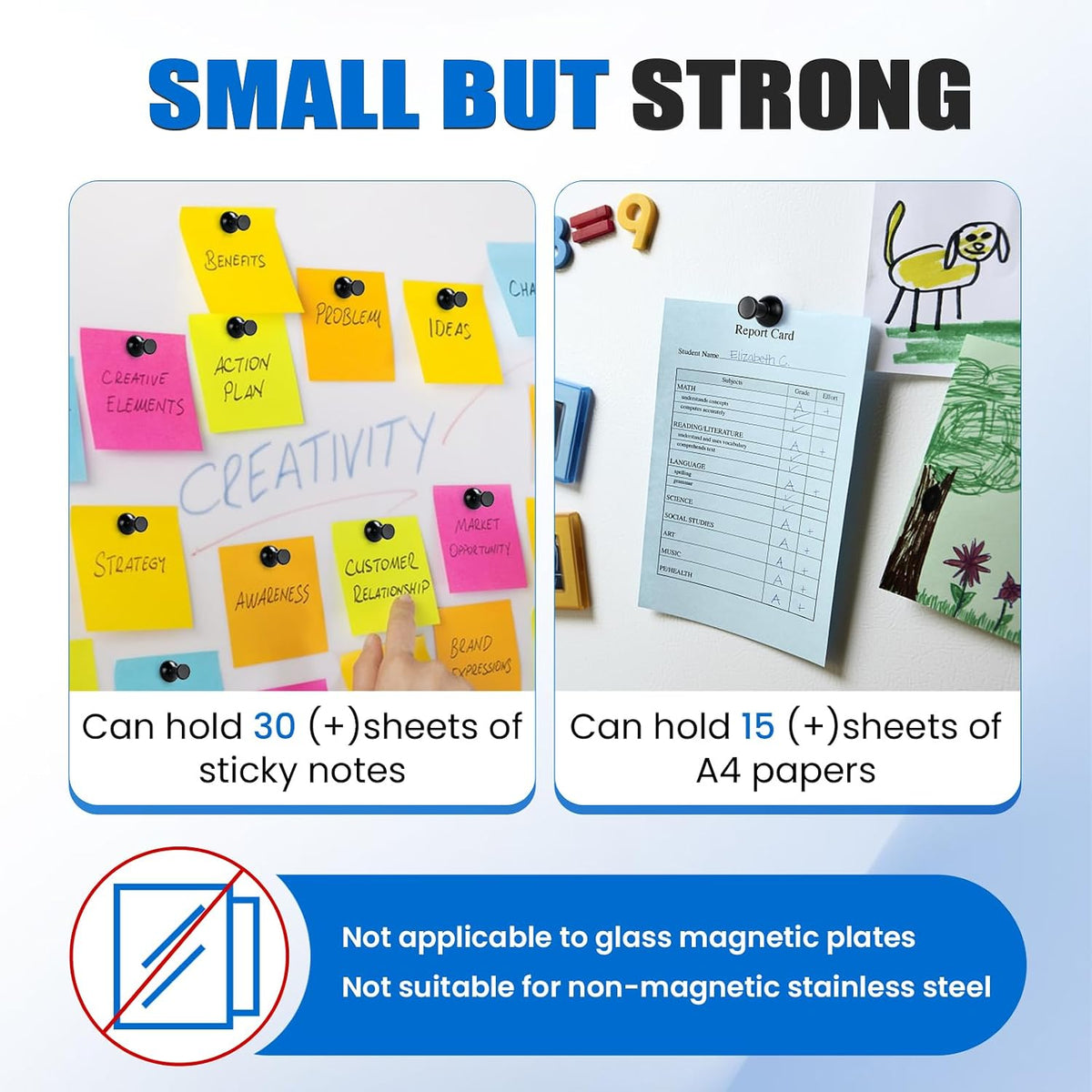 LOVIMAG Fridge Magnets 20Pcs Refrigerator Whiteboard Small Strong Magnet
