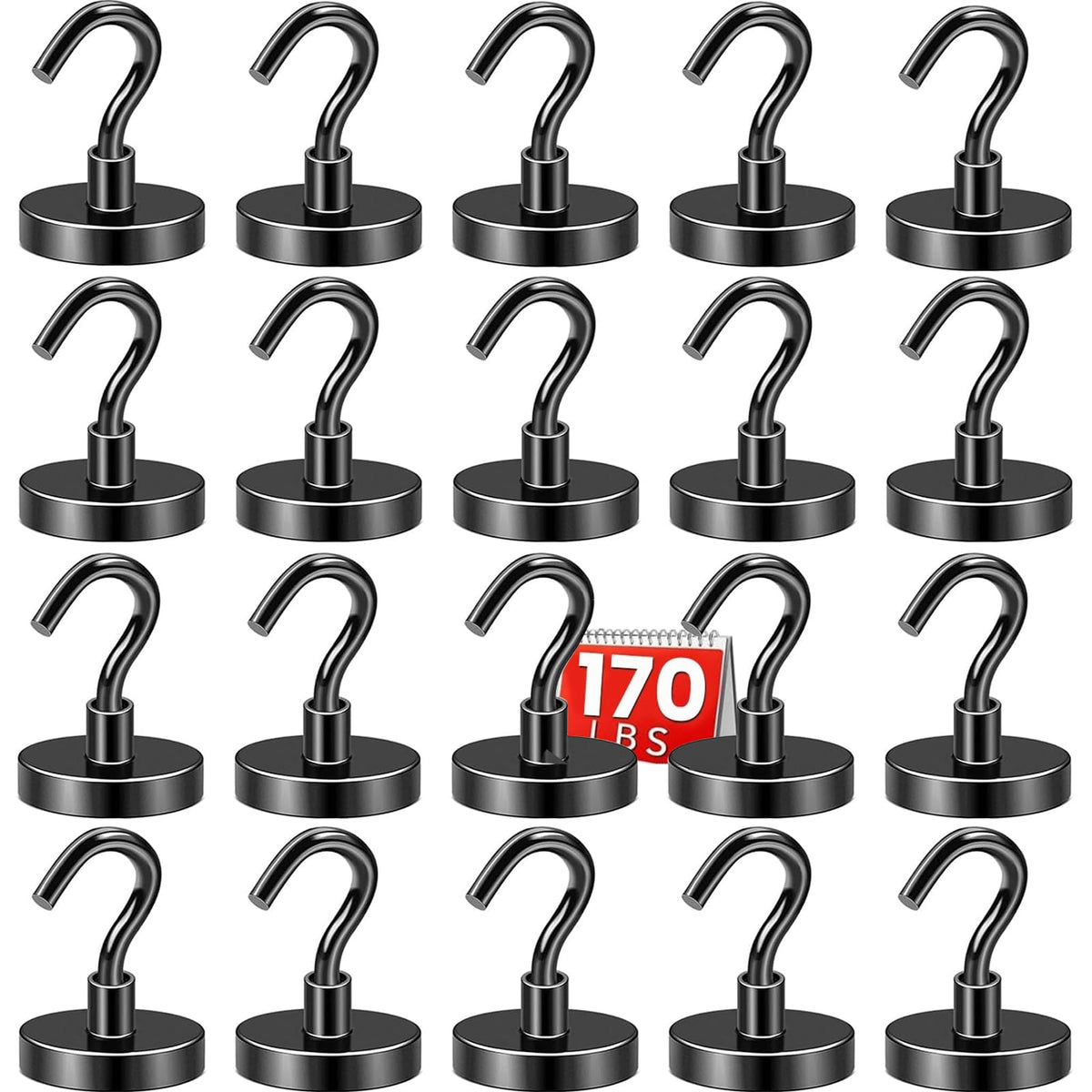 DIYMAG Magnetic Hooks 20pcs 30lbs+ Cruise Essentials 2026 Magnet Hook