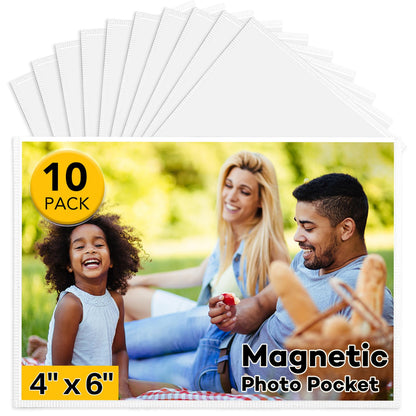 YixangDD 15 Pack Magnetic Picture Frames for Refrigerator, 4x6 Inch, Black