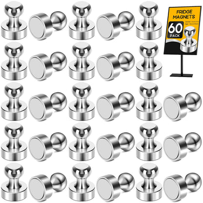 MIKEDE 30Pcs Fridge Magnets Refrigerator Magnet Strong for Pictures, Black