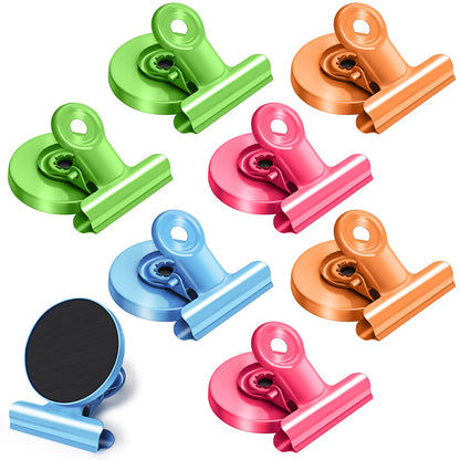 8Pack Fridge Magnets Refrigerator Magnetic Clips for Classroom (Colorful)