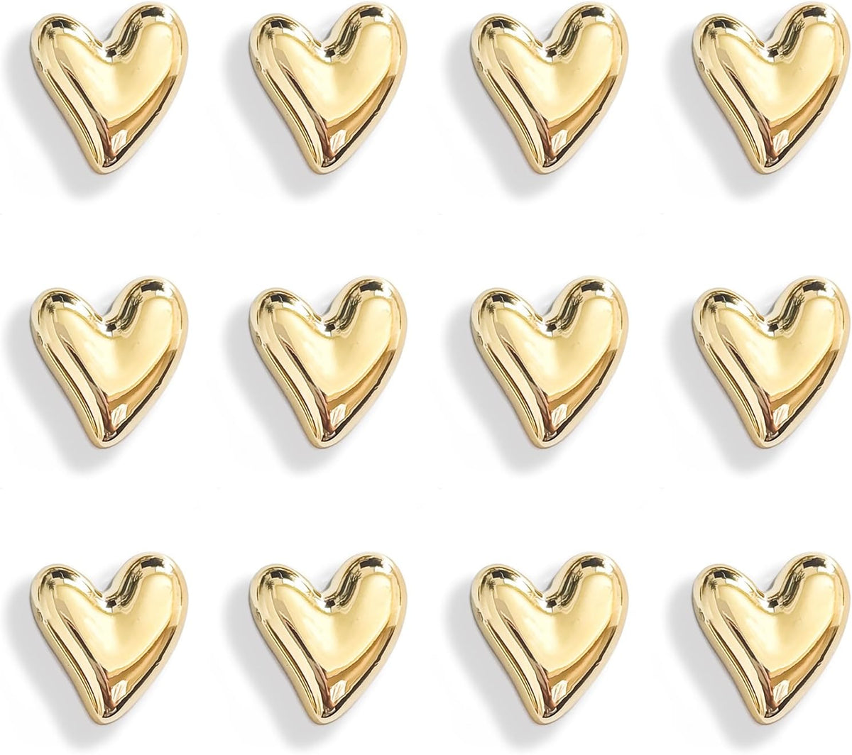 12PCS Refrigerator Magnets Gold Magnets for Fridge 0.83in Small