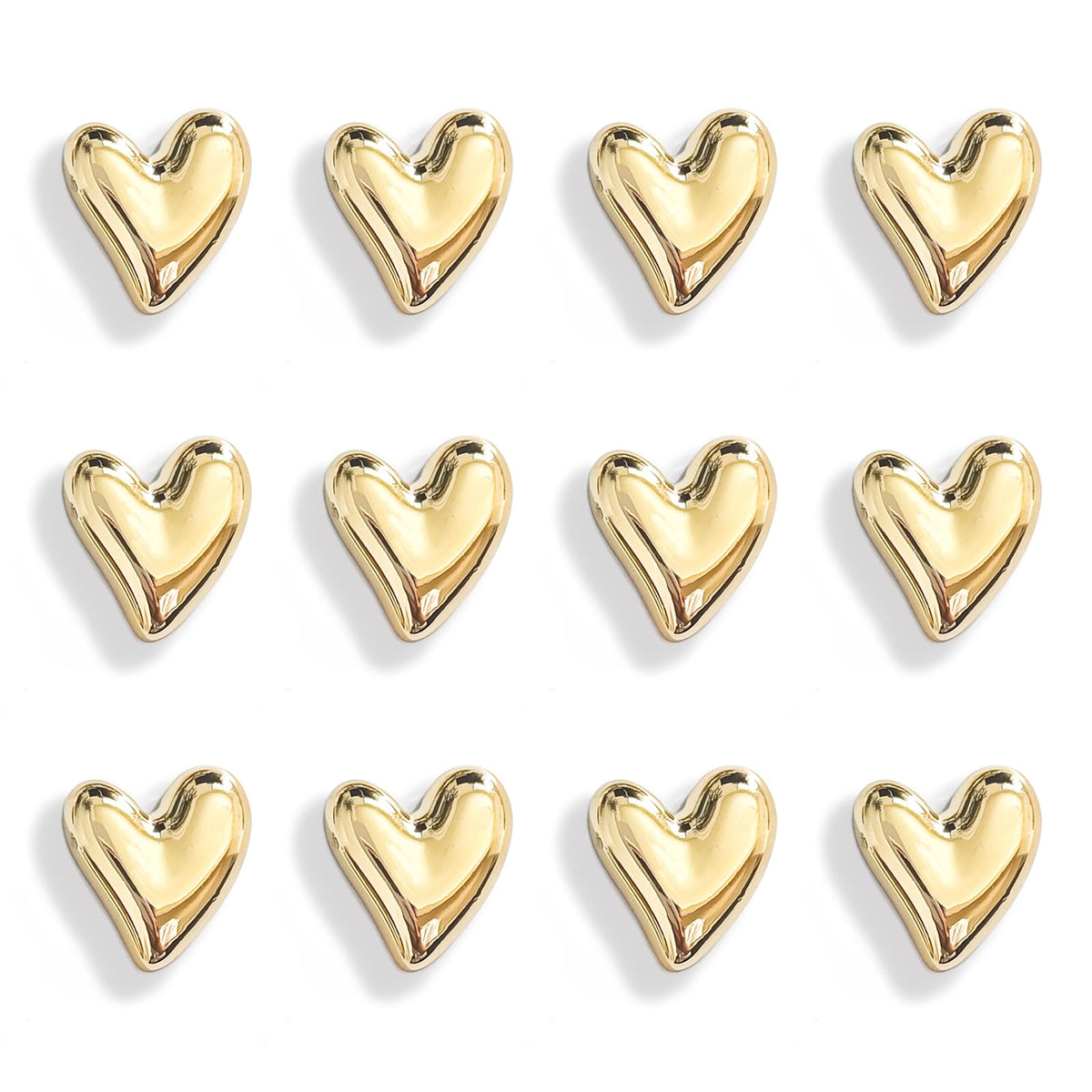 12PCS Refrigerator Magnets Gold Magnets for Fridge 0.83in Small