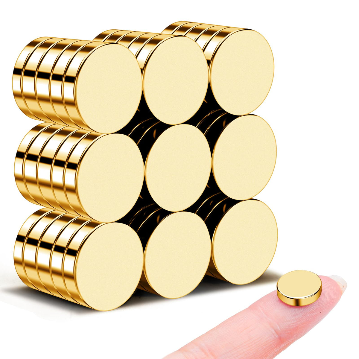 50 Pcs Neodymium Magnets, 10x3mm Tiny Round Disc Refrigerator Magnets