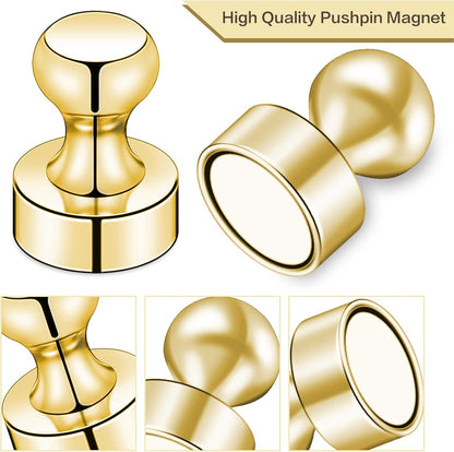 LOVIMAG Fridge Magnets 20 Pack Magnet Refrigerator Locker Whiteboard Gold